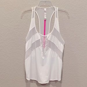 Lululemon White Racerback Cool Tank